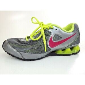 Nike Reax Run 7 Women's Size 7.5 Grey, Yellow, Pink Running Shoes